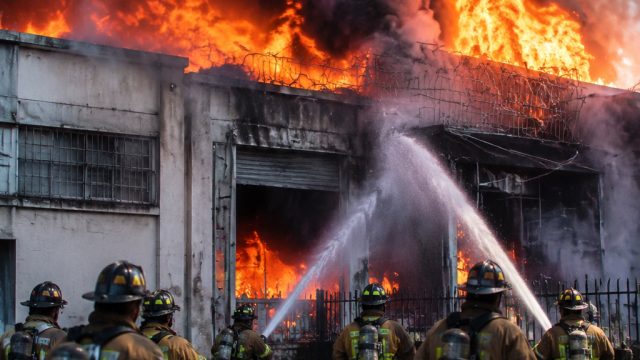 Firefighters Struggle to Contain Prolonged Blaze at Boyle Heights Facility