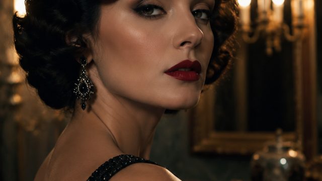 Unveiling the Dark Allure of Classic Cinema: A Woman's Face